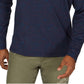 Camiseta básica masculina American Rag Henley azul tamanho médio