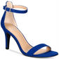 Material Girl Sandálias femininas de tecido aberto no dedo do pé casual com tira no tornozelo azul tamanho 8,5 W