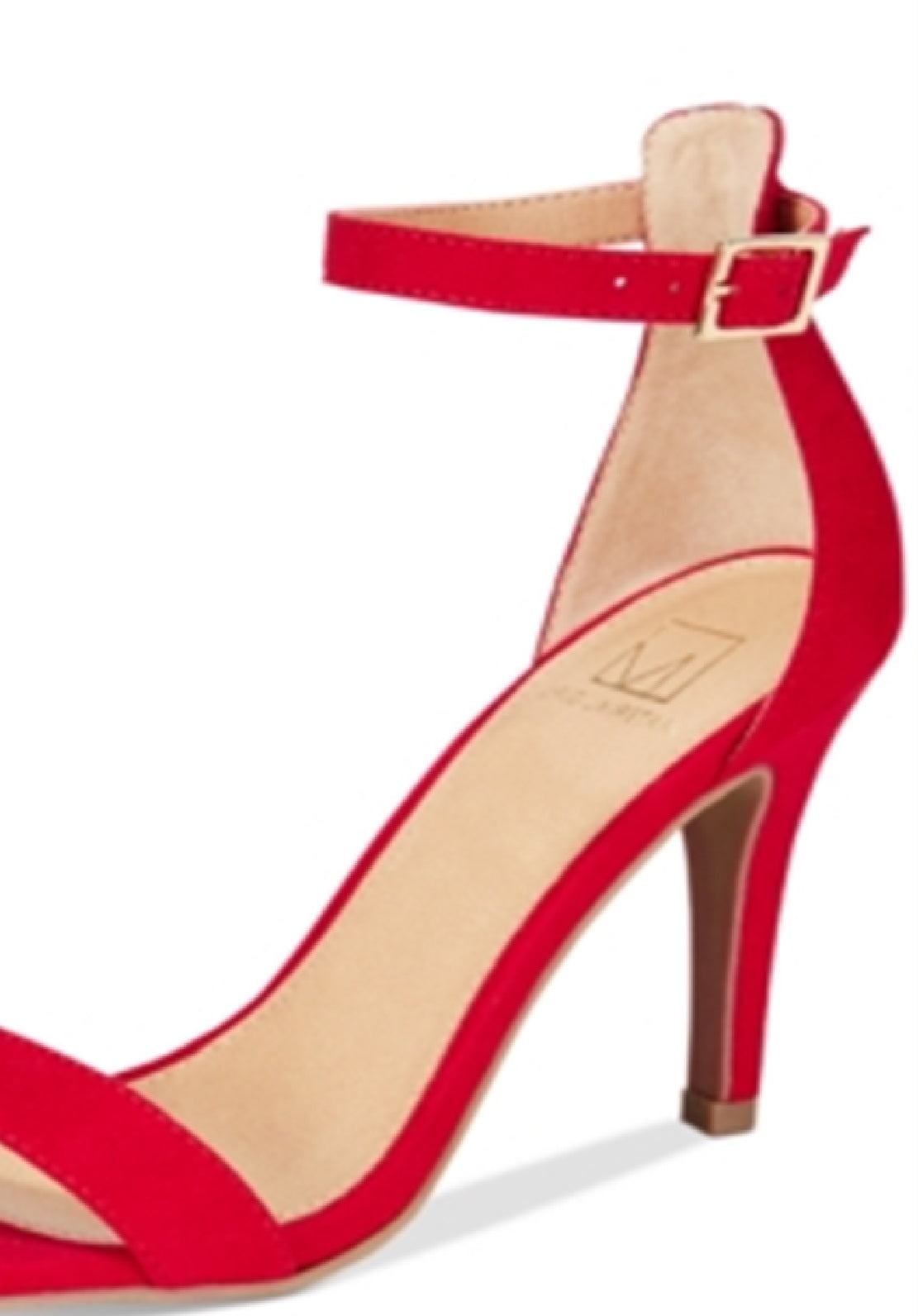 Material Girl Blaire Sandálias Femininas de Duas Peças Vermelhas Tamanho 5,5 M