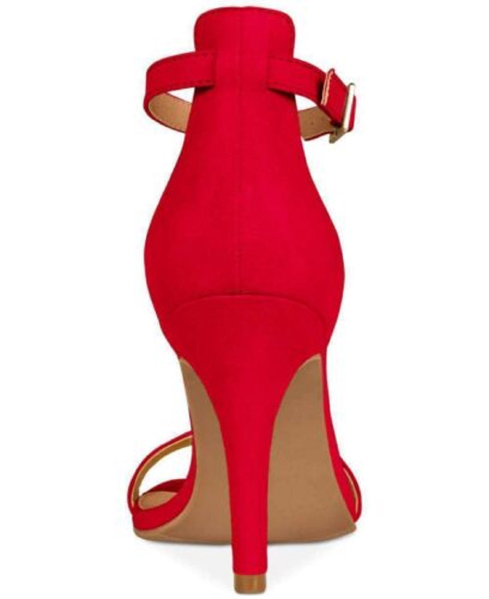 Material Girl Blaire Sandálias Femininas de Duas Peças Vermelhas Tamanho 11 M
