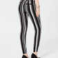 Calça casual feminina listrada INC International Concepts, preta, tamanho 4