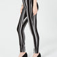Calça casual feminina listrada INC International Concepts, preta, tamanho 4