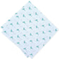 Lenço de bolso masculino listrado com estampa de sapo Bar III, tamanho regular, azul
