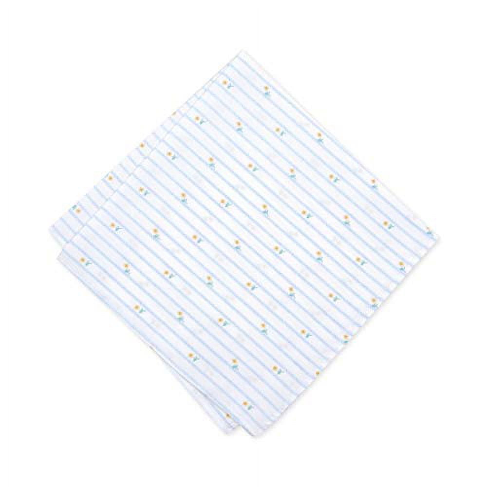 Bar III Masculino Tossed Tulip Algodão Listrado Bolso Lenço Branco Tamanho Único