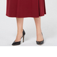Saia feminina plus size com cadarço evasê JM Collection, preta, tamanho 3X