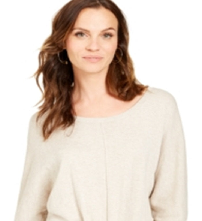 Suéter feminino com amarração frontal estilo &amp; co marrom tamanho extrapequeno