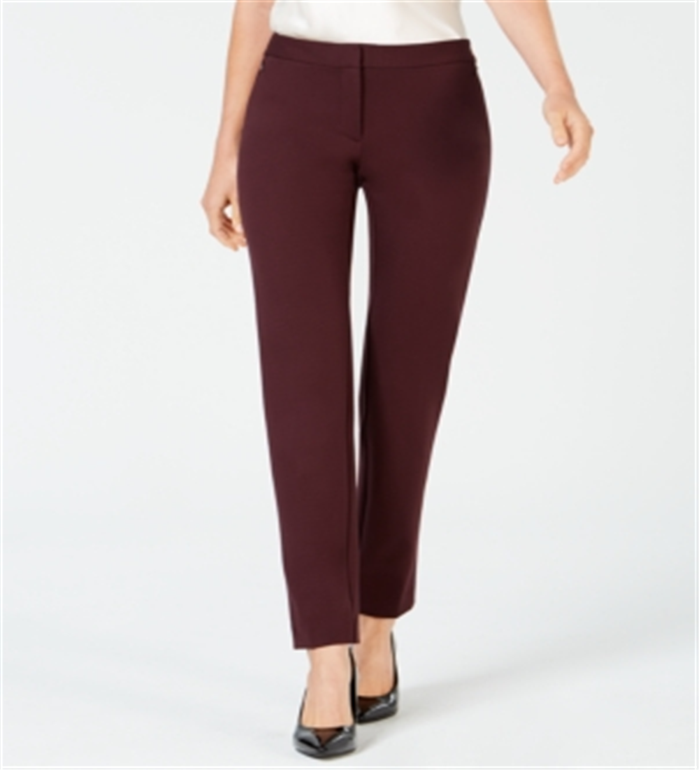 Calça skinny feminina Alfani com bolsos e zíper, tamanho 8, vermelha