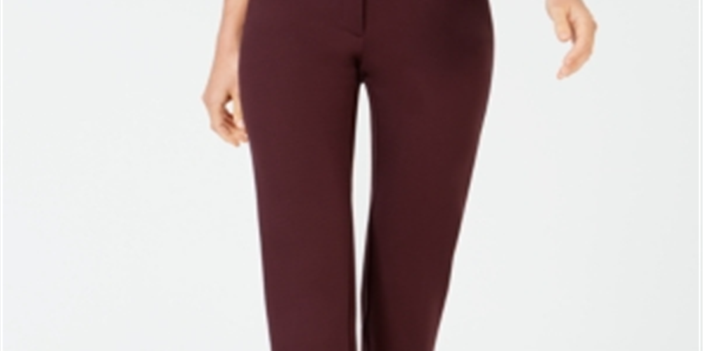 Calça skinny feminina Alfani com bolsos e zíper, tamanho 8, vermelha