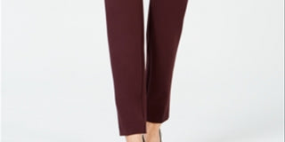 Calça skinny feminina Alfani com bolsos e zíper, tamanho 8, vermelha