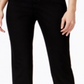Jeans feminino slim com controle de barriga estilo &amp; co, preto, tamanho 16