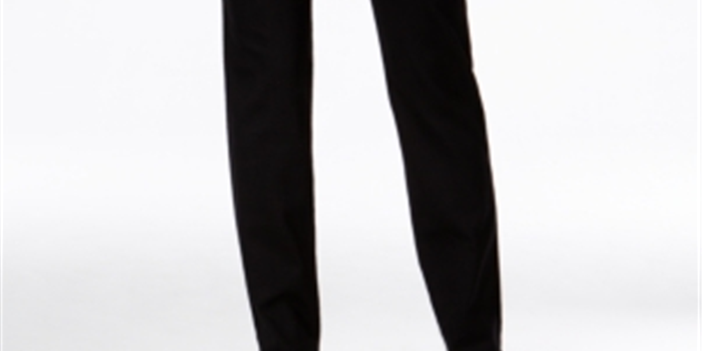 Jeans feminino slim com controle de barriga estilo &amp; co, preto, tamanho 16