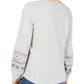 Blusa suéter gola redonda feminina estilo &amp; co, cinza, tamanho grande