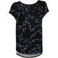 Camiseta feminina estampada Alfani preta tamanho pequeno