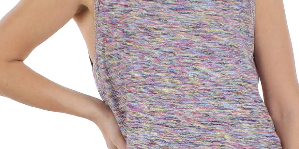 Suéter feminino Hi Lo com fenda lateral estilo &amp; co, roxo