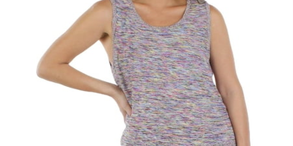 Suéter feminino Hi Lo com fenda lateral estilo &amp; co, roxo