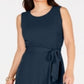 Vestido midi com cinto feminino Charter Club azul tamanho pequeno P