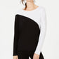 INC International Concepts Top Dolman Feminino Manga Longa Colorblocked Preto Tamanho X-S