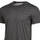 Camiseta masculina ID Ideology Core com gola redonda e costas em malha, cinza, tamanho médio