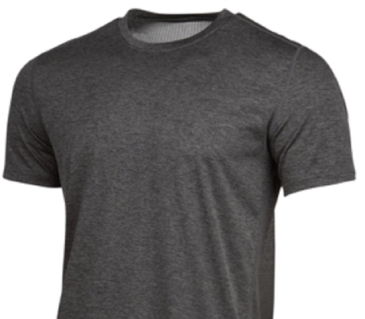 Camiseta masculina ID Ideology Core com gola redonda e costas em malha, cinza, tamanho médio