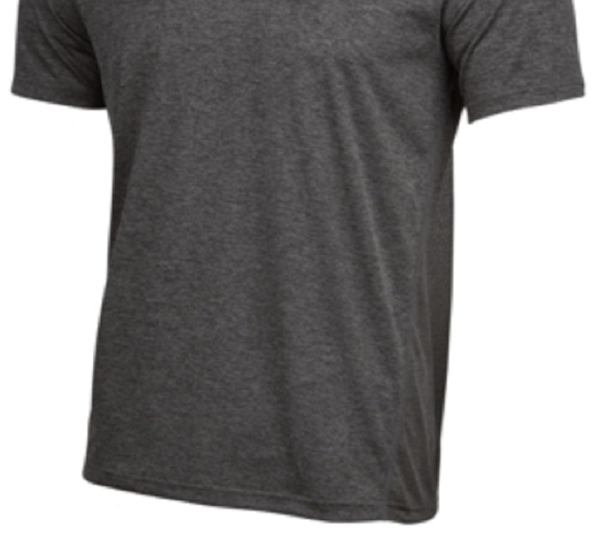 Camiseta masculina ID Ideology Core com gola redonda e costas em malha, cinza, tamanho médio