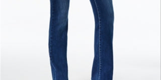 Calça jeans feminina Curvy Bootcut Tummy Control da INC International Concepts, azul, tamanho 0, pequena