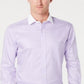 Camisa social masculina clássica Tasso Elba, corte regular, sem passar a ferro, com punho francês, roxa, tamanho 32x33