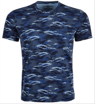 Camiseta camuflada masculina American Rag Wave, azul, tamanho médio