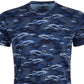Camiseta camuflada masculina American Rag Wave, azul, tamanho médio