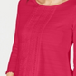 Top feminino Charter Club com acabamento em renda e algodão, rosa, tamanho grande