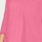 Top feminino Charter Club com acabamento em renda de algodão rosa, tamanho extragrande