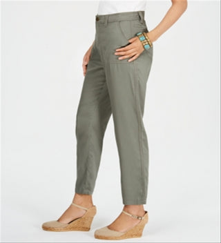 Calça utilitária afunilada feminina Style &amp; Co, verde oliva, tamanho 6