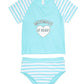 Ideology Toddler Girls 2 peças sereia Rash Guard maiô azul tamanho 4T