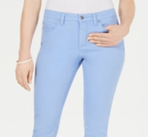 Calça jeans feminina Charter Club Tummy Control Bristol Capri, azul, tamanho 8