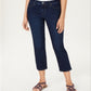 Calça jeans feminina Charter Club Tummy Control Bristol Capri, azul, tamanho 8