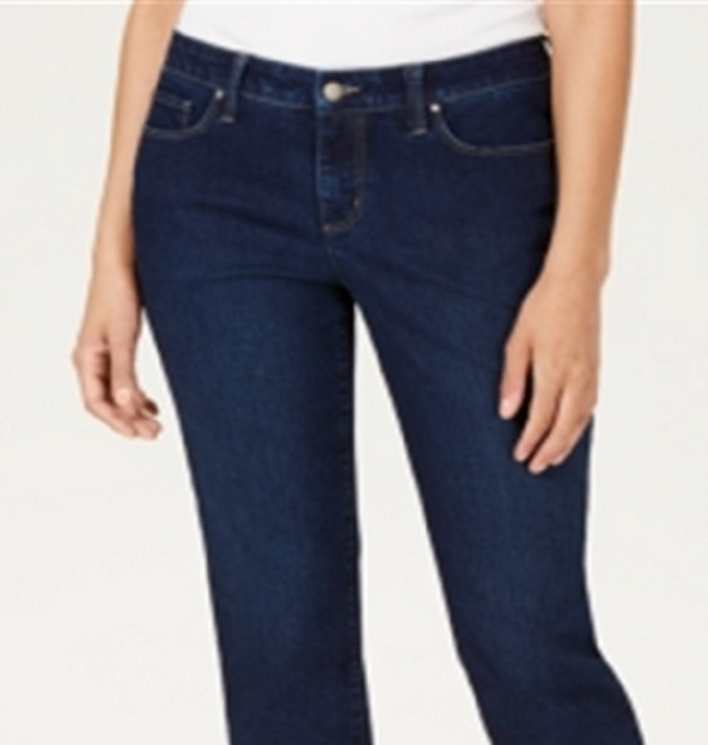 Calça jeans feminina Charter Club Tummy Control Bristol Capri, azul, tamanho 8