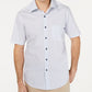 Camisa foulard masculina elástica mini Dobby Tasso Elba, azul, tamanho XX-G