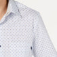 Camisa foulard masculina elástica mini Dobby Tasso Elba, azul, tamanho XX-G
