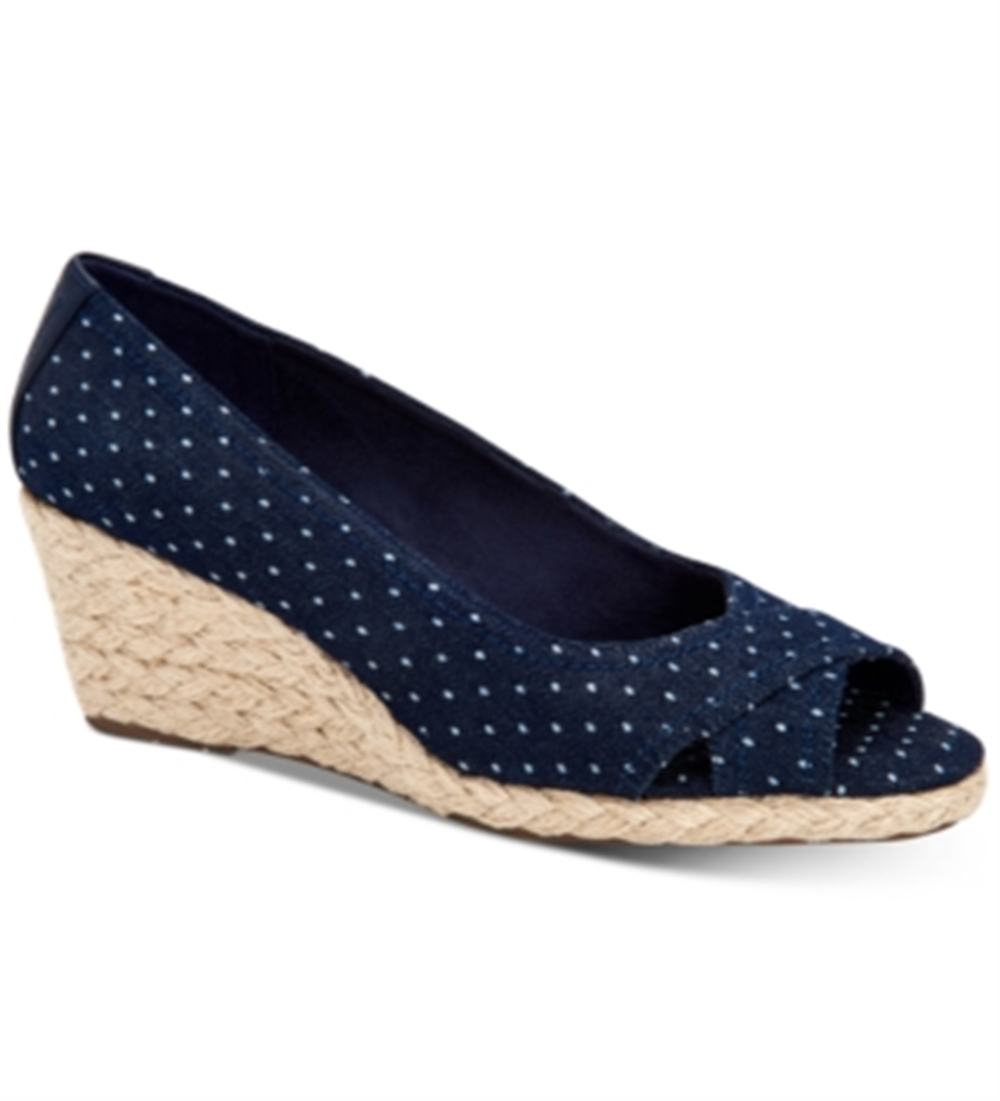 Sandálias Toniie Wedge Femininas Charter Club Azul Tamanho 9,5