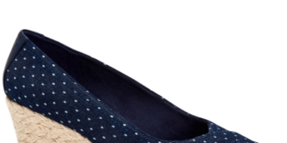 Sandálias Toniie Wedge Femininas Charter Club Azul Tamanho 9,5