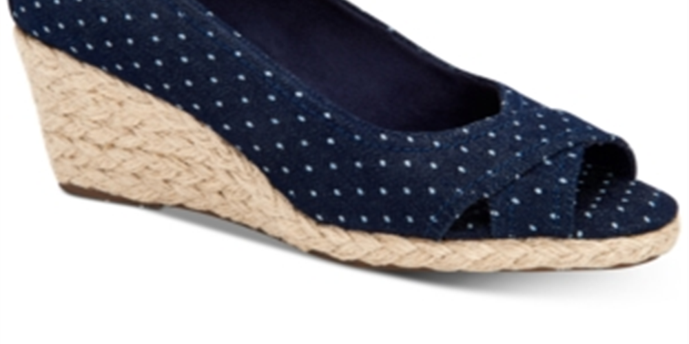 Sandálias Toniie Wedge Femininas Charter Club Azul Tamanho 9,5