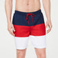 Calção de banho masculino Club Room Colorblocked 7, vermelho, tamanho XX-G