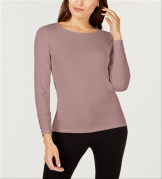 Blusa feminina Alfani franzida rosa tamanho extragrande
