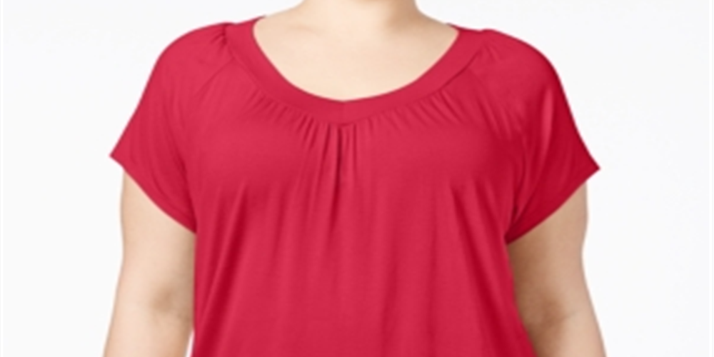 Blusa feminina lisa JM Collection rosa tamanho 1X