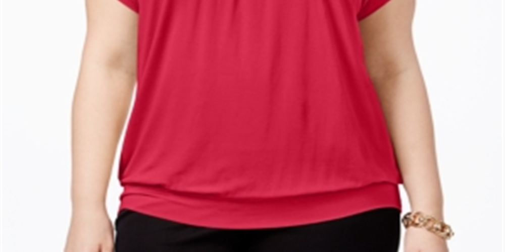 Blusa feminina lisa JM Collection rosa tamanho 1X