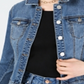 Jaqueta jeans feminina Maison Jules azul tamanho X-S