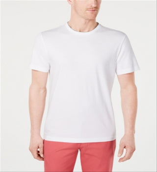 Camiseta masculina de gola redonda de algodão Doubler Club Room, branca, tamanho médio