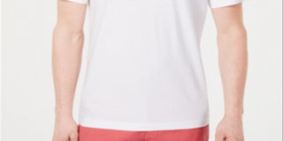 Camiseta masculina de gola redonda de algodão Doubler Club Room, branca, tamanho médio