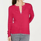 Cardigan texturizado feminino Charter Club rosa tamanho grande