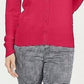 Cardigan texturizado feminino Charter Club rosa tamanho grande