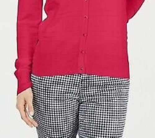 Cardigan texturizado feminino Charter Club rosa tamanho grande